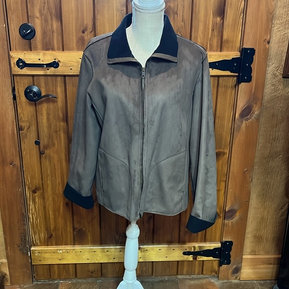 Chico’s size 1 equivalent to size 3 probably. Brown and black casual jacket - Picture 1 of 5